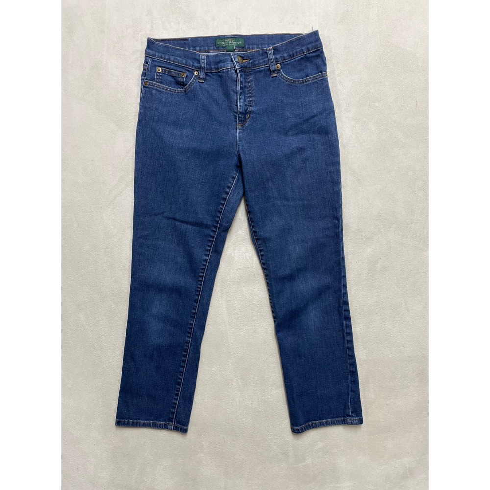 Lauren Ralph Lauren Jeans Co Womens Size 10 Straight Leg Blue Denim Pants